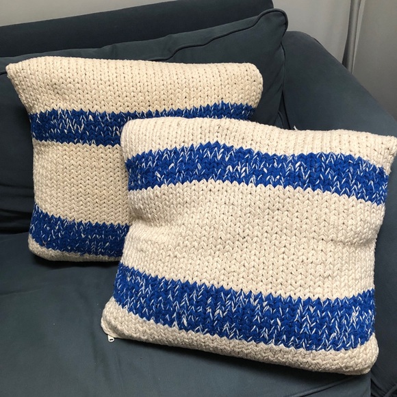 CB2 Other - CB2 striped knit throw pillows - set of 2